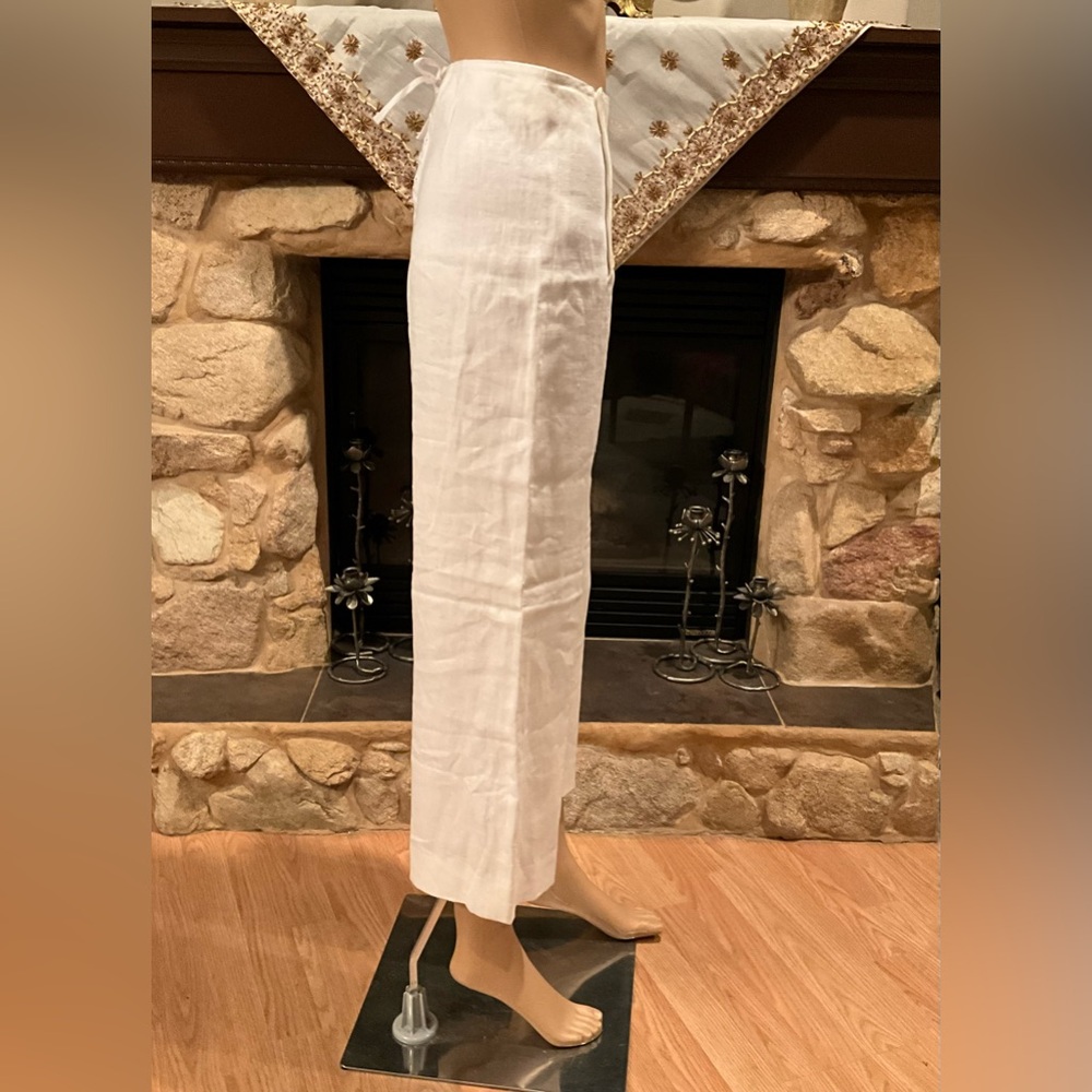 J Crew button front high waist sailor white pants 6 - Picture 6 of 11